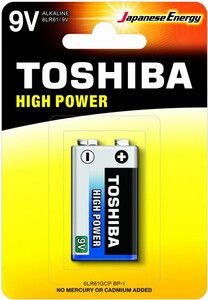 Bateria 6LR61 Toshiba Alkaline (6LF22) blister 10/200