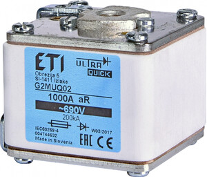Wkładka topikowa ultraszybka G2MUQ01/500A/690V