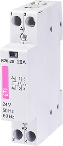 stycznik modułowy 20A 2 styki zwierne (1 mod. 2 bieg.) R 20-20 24V