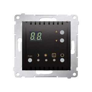 54 PREMIUM Regulator temperatury z wyświetlaczem z czujnikiem wewnętrznym (moduł) 16(2) A, 230V~; antracyt