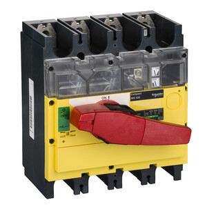 Rozłącznik mocy kompaktowy INV320 czerwono-żółty 320A 4P