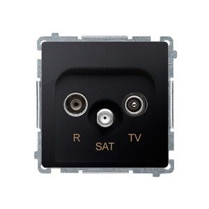 Gniazdo antenowe R-TV-SAT końcowe (moduł); grafit matowy   *Może być użyte jako gniazdo zakończeniowe do gniazd przelotowych R-TV-SAT