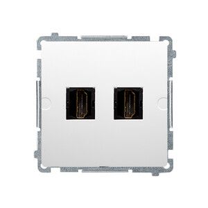 BASICm Gniazdo HDMI podwójne (moduł); białe