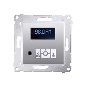 Radio cyfrowe z wyświetlaczem (moduł); srebrny mat