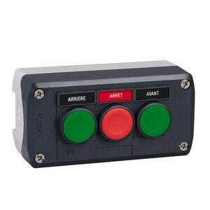 Stacja sterująca ciemnoszara zielony/czerwony/zielony przycisk O22