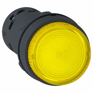 Przycisk wystający żółty samopowrotny bez oznaczenia LED 24V