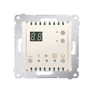 54 PREMIUM Regulator temperatury z wyświetlaczem z czujnikiem wewnętrznym (moduł) 16(2) A, 230V~; biały