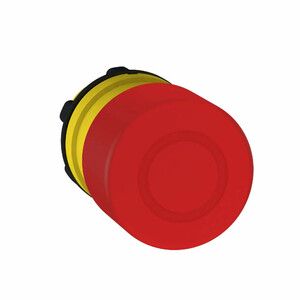 Przycisk grzybkowy O22 czerwony odryglowanie przez obrót LED okrągły plastikowy
