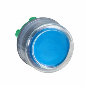 Przycisk kryty O22 niebieski samopowrotny okrągły plastikowy