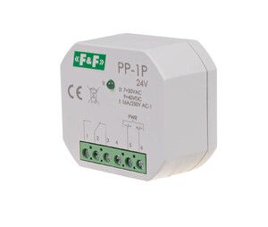Przekaźnik elektromagnetyczny, 1P 16A, montaż podtynkowy,U=7÷30VAC / 9÷40VDC PP-1P-24V