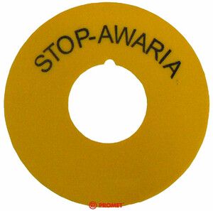 Pierścienie żółte do NEF30 z nadrukiem STOP-AWARIA (10szt)