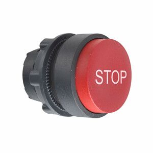Przycisk wystający czerwony samopowrotny bez podświetlenia plastikowy STOP