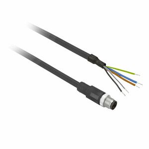 Konektory okablowane proste męskie M12 5 pinów kabel 1m