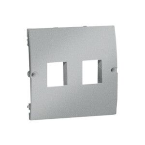 CLASSIC pokrywa gniazda teleinformatycznego 2xRJ aluminium srebrny MGK1P/26