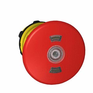 Przycisk bezpieczeństwa O22 czerwony LED okrągły plastikowy